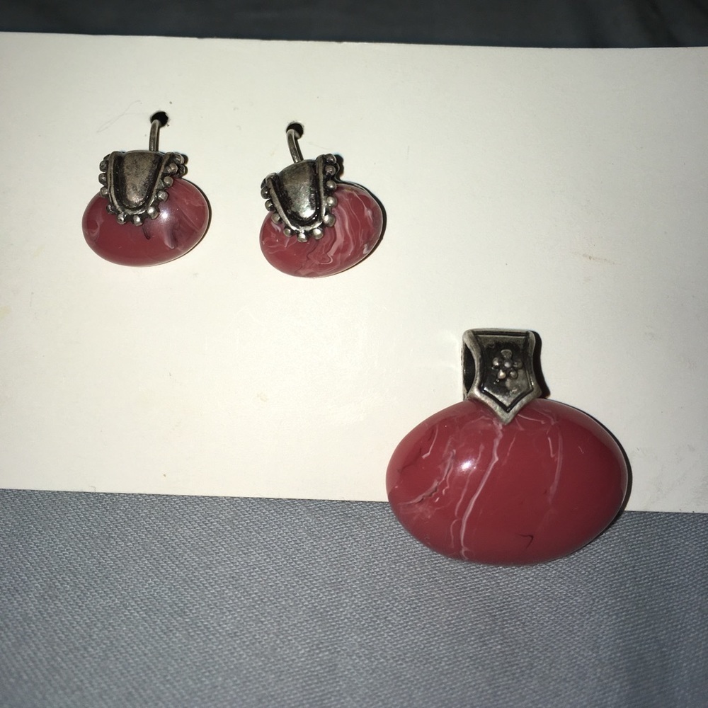 Pendant with matching earrings